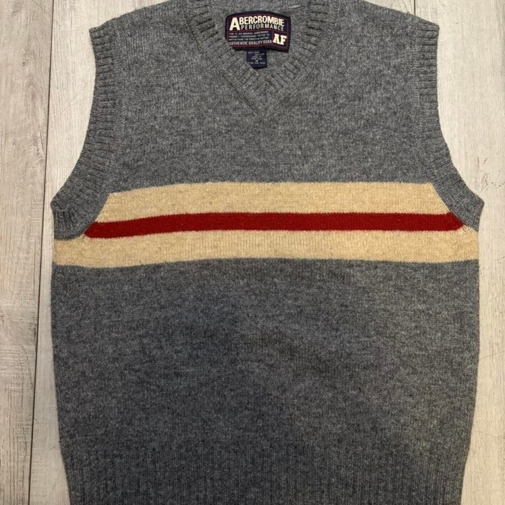 vintage‎ Abercrombie & Fitch men's wool-blend sweater vest size L